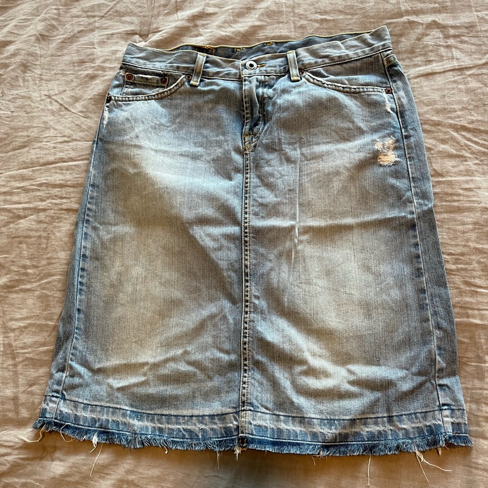 Lucky jean skirt